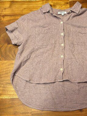 Madewell Lightspun Button-Down Shirt - Dusty Rose - Small